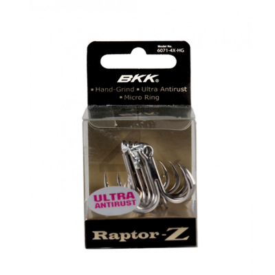 BKK Raptor-Z Treble Hook, 6-Pack, 4X