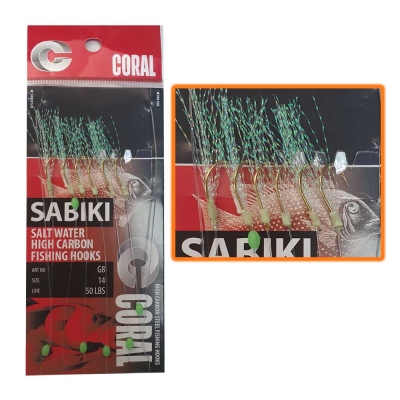 Shop Online Coral Sabiki Salt Water High Carbon Fishing Hooks Art#G8 (Size:  14) - Marine Hub