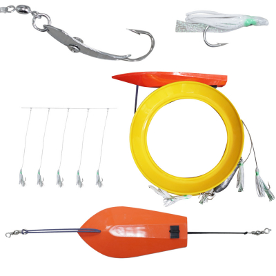 Shop Online Ready Made - Trolling Hand line Rig with White Green - Squid  Skirt for Kingfish - Marine Hub