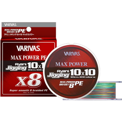Shop Online Varivas Avani Jigging 10x10 Max Power PE X8 Braided Line 28.6lb  300m PE #1.5 - Marine Hub