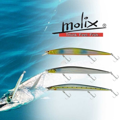 Molix Jugulo Jerk 140 Minnow Long Casting Set for King Fish (Pack of 3)
