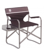 Coleman Aluminum Deck Chair with Side Table (Black/Grey)