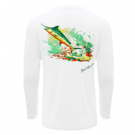 Bob Marlin Rasta Marlin Performance Shirt – White