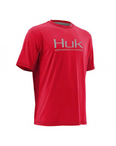 HUK Icon Short Sleeve Performance T-shirt - Red