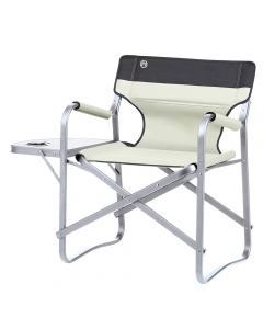 Coleman Aluminum Deck Chair with Side Table (Khaki)