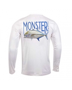 Monster Long Sleeve Performance Shirt - Blue Trevally