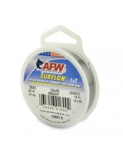 AFW Surflon, Nylon Coated 1x7 Stainless Leader - Bright