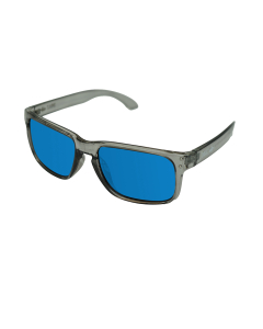 INSALT Excalibur Polarized Recycled Sunglasses - Transparent Grey/Blue