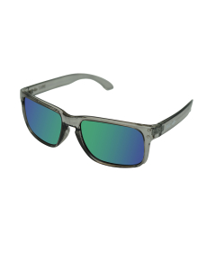 INSALT Excalibur Polarized Recycled Sunglasses - Transparent Grey/Green