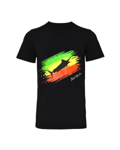 Bob Marlin Rasta Flag T-Shirt – Black