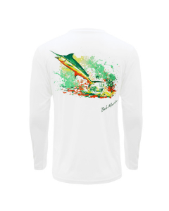 Bob Marlin Rasta Marlin Performance Shirt – White