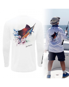 Bob Marlin Sail Rebel Performance Shirt for Youth/Kids - White