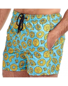 Just Nature Men's Swim Shorts - Pineapple Slices