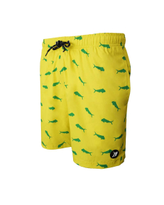 Bob Marlin Recycled Swim Shorts for Youth - Mahi Yellow/Green