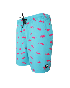 Bob Marlin Recycled Swim Shorts for Youth - Tuna Aqua/Pink