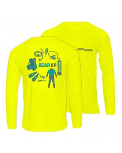 Fish2spear Long Sleeve Performance Shirt - Scuba Diving Gear Up (Yellow)