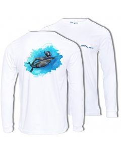 Fish2spear Long Sleeve Performance Shirt - Diving Spearo - White