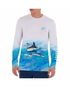 Guy Harvey Men's Long Sleeve Sun Protection Top GHV55354 (Surf The Web) Size: S