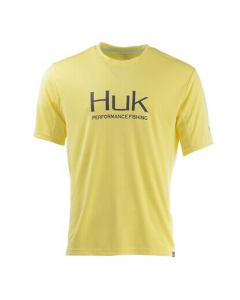 HUK Icon Short Sleeve Performance T-shirt - Yellow