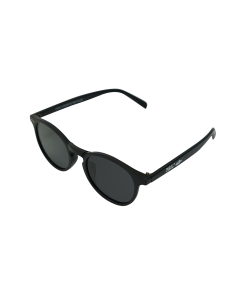 INSALT INSF181971 Finesse Round Polarized Recycled Sunglasses - Matte Black/Black