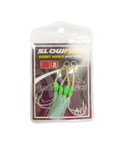ATC SlowFall Assist Hooks with Dual Glow Tinsel (Pack of 2)