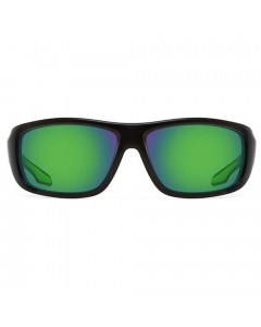 Nines Powell PL015-P Polarized Sunglasses (Matte Black / Amber Brown Lens Green Mirror)