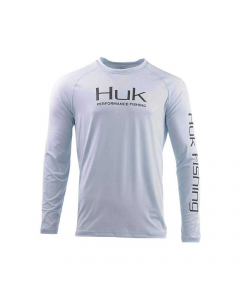 HUK Pursuit Vented LS Performance Fishing Shirt - Light Blue (Size: M)