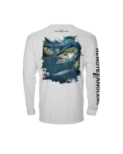 Remote Anglers Artist Series Performance Shirt - Kingfish - White