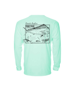 Remote Anglers Biography Series Performance Shirt - Blue Fin - Light Blue