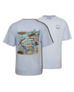 Qassar Half Sleeve Cotton T-Shirt - Crab Blue